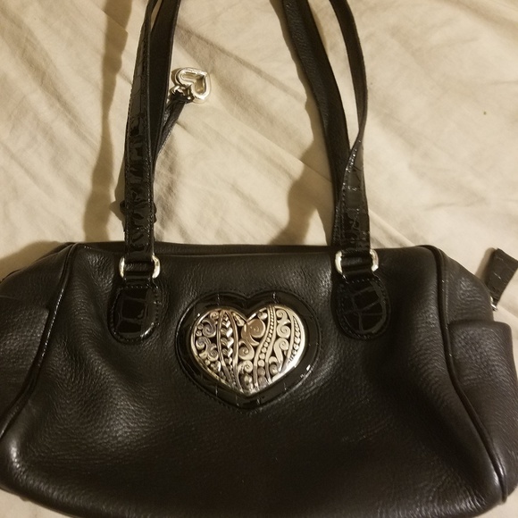 brighton black leather purse